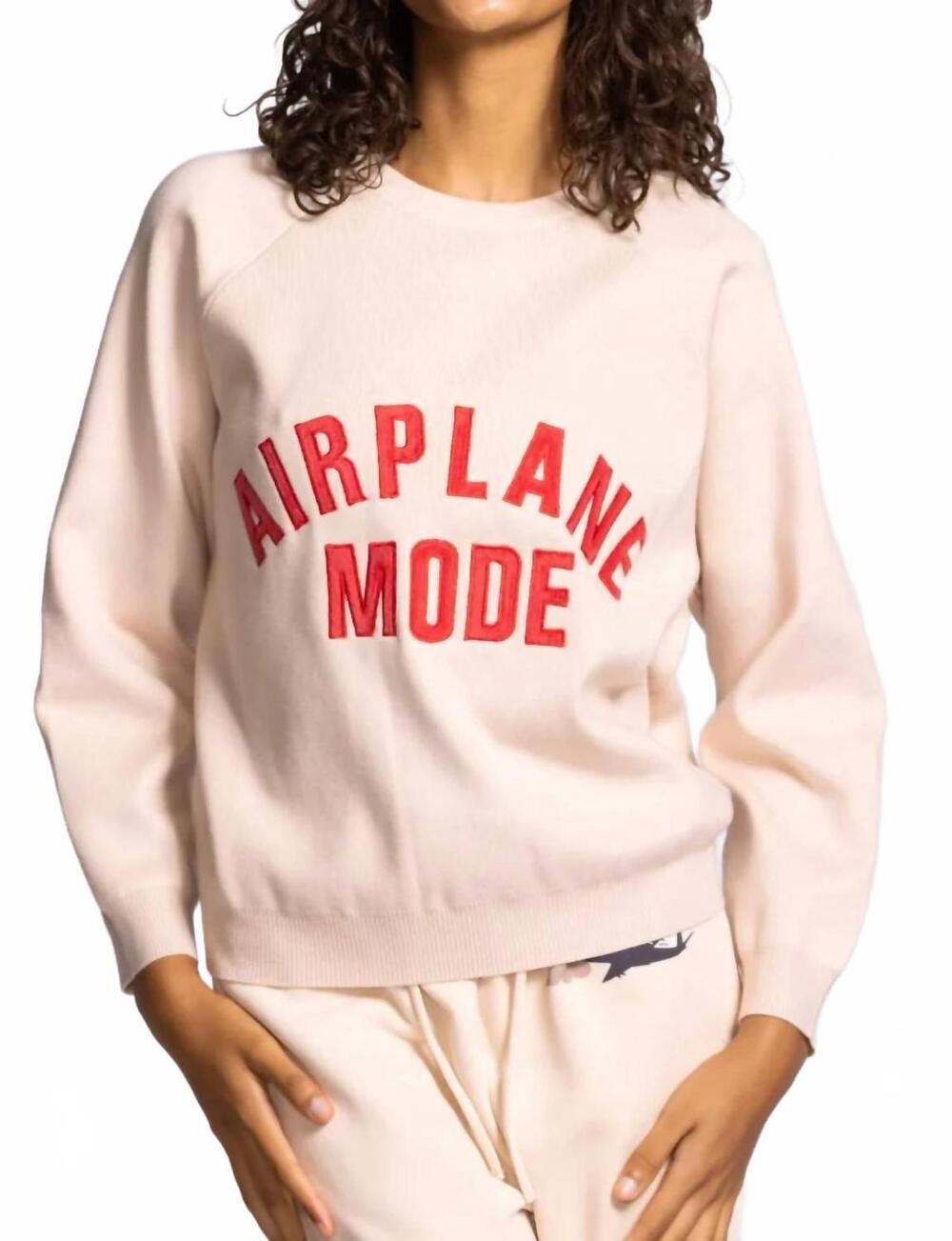NEW PINK MARTINI women's airplane mode sweater in beige